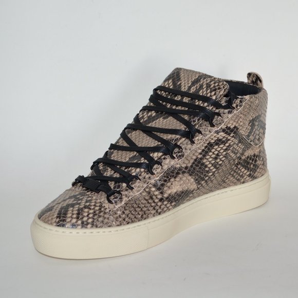 NEW BALENCIAGA HITOP ARENA PYTHON SNAKE PRINT LEATHER SNEAKERS US 7 EU 40 MENS - Picture 4 of 9